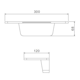 Встраиваемый излив с полкой Raglo R473.62 хром